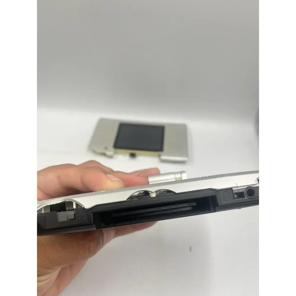 Nintendo DS Original NTR-001 Console - Silver - Broken Hinge For Parts or Repair